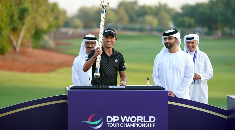 منصور بن محمد يتوّج الفائز ببطولة موانئ دبي العالمية والجولة الأوروبية للجولف